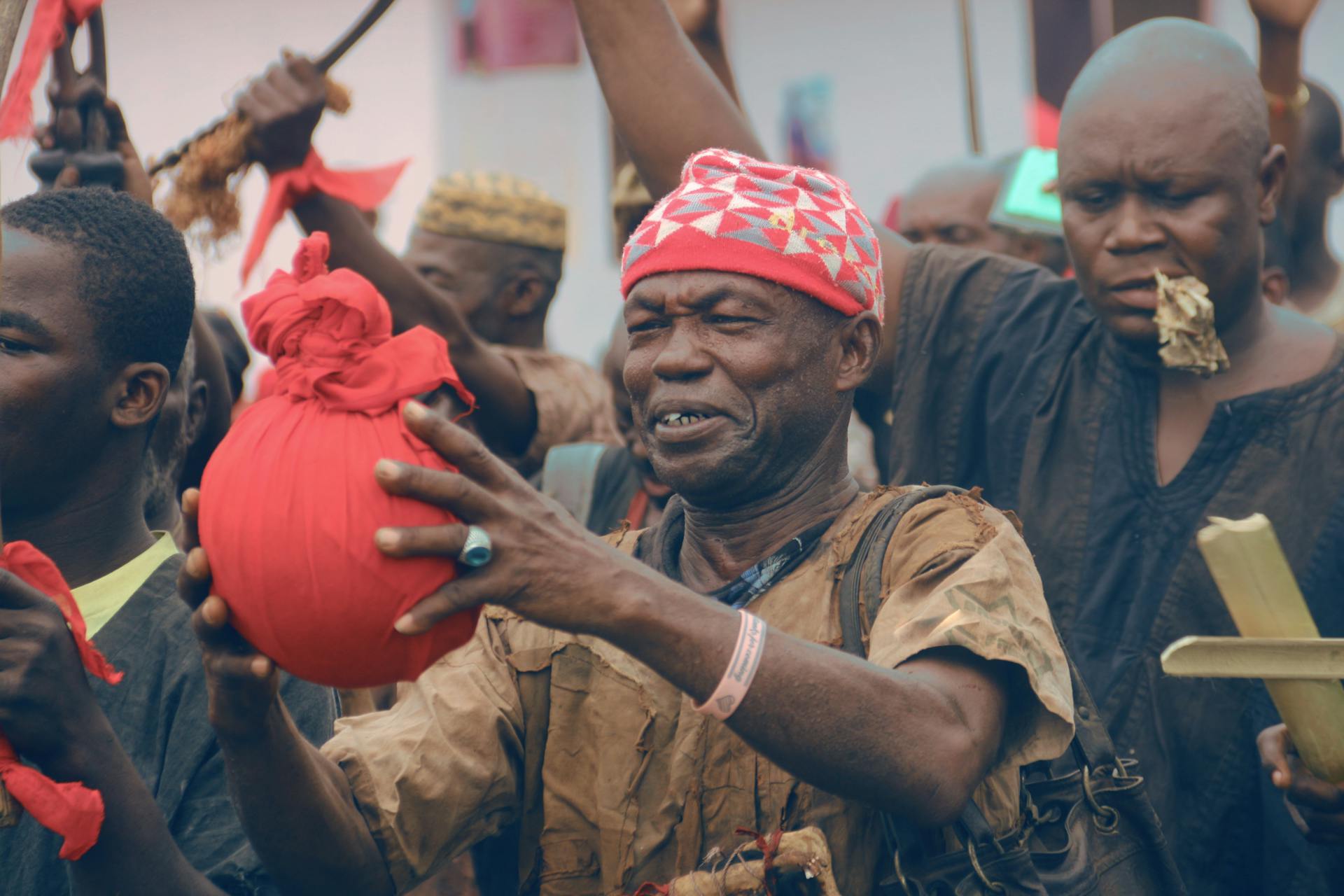 Local people enjoying and participating in live music at a festival in Tanzania