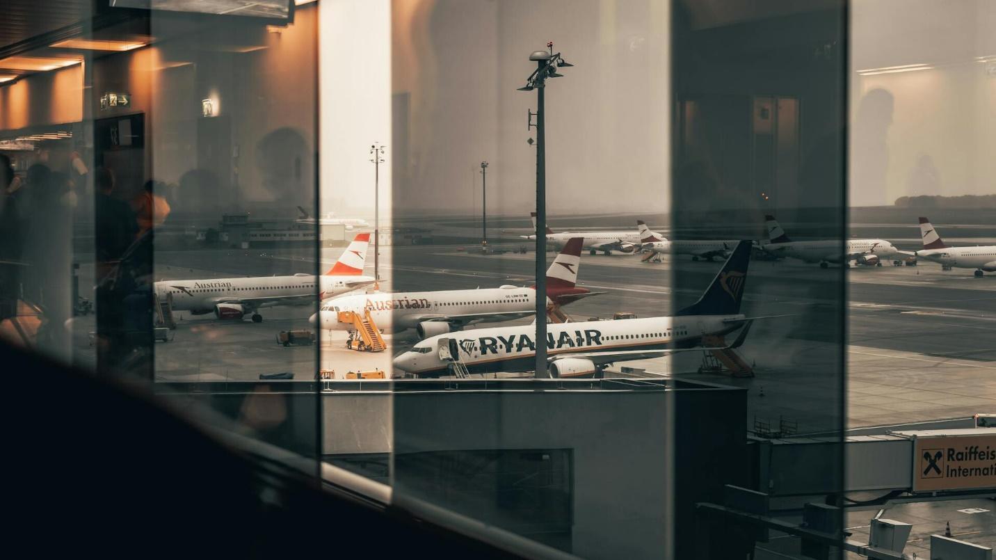 A photo of planes in an Airport