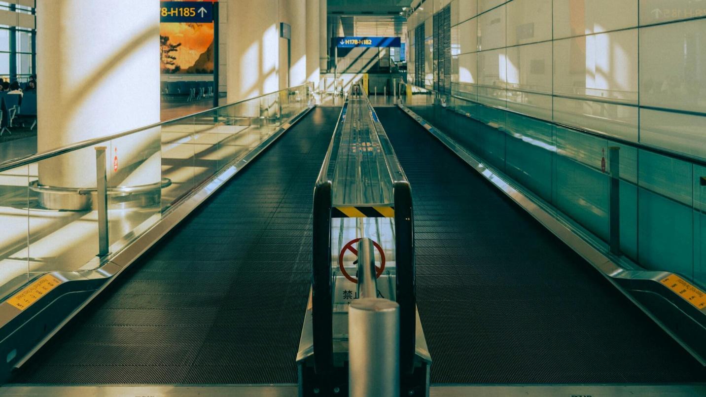 A photo taken in plane boarding
