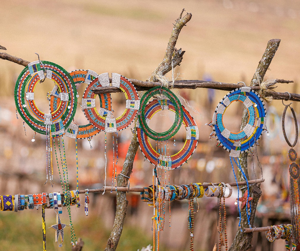 Colorful Maasai jewelry.