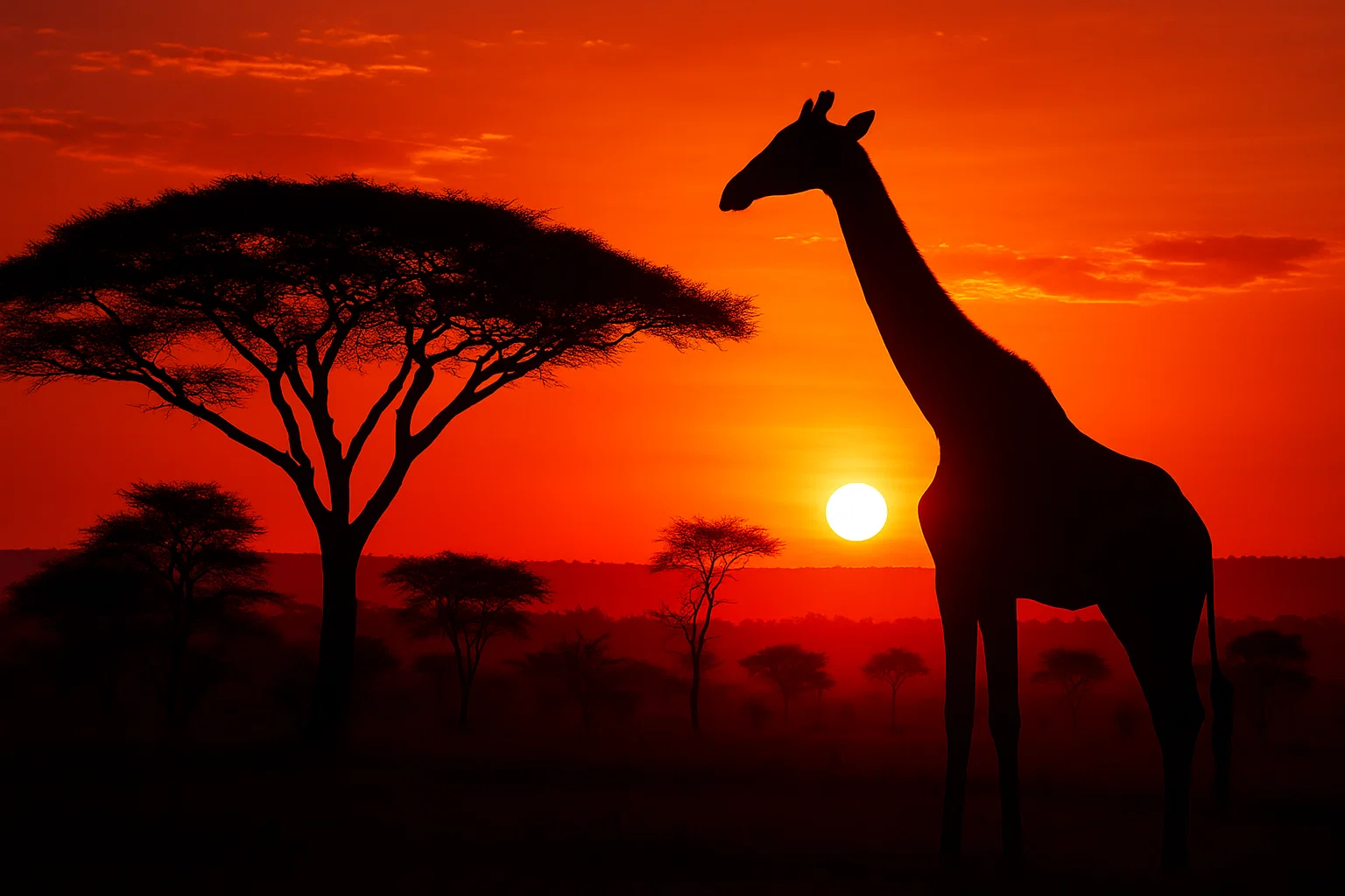 A stunning Serengeti sunset