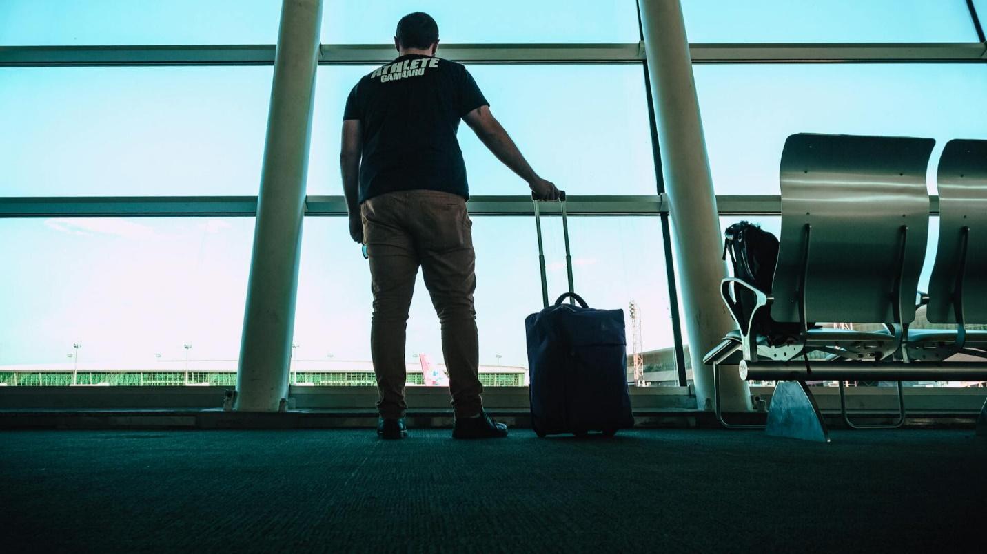 A passenger in the Airport