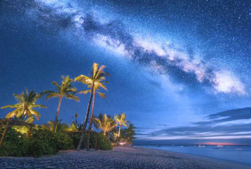 Stargazing night sky Milky Way Zanzibar